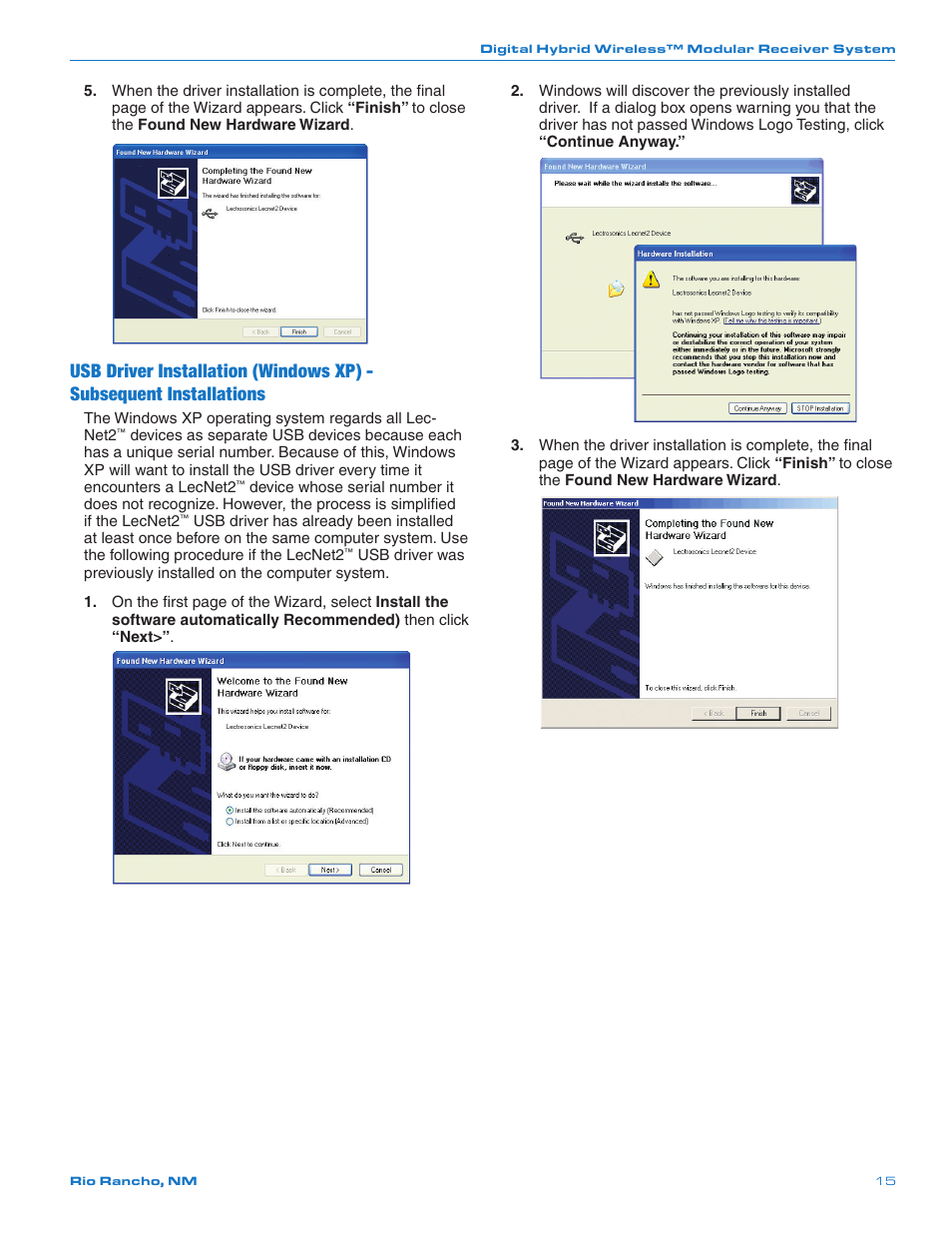 Lectrosonics Venue 3.9 User Manual | Page 15 / 28