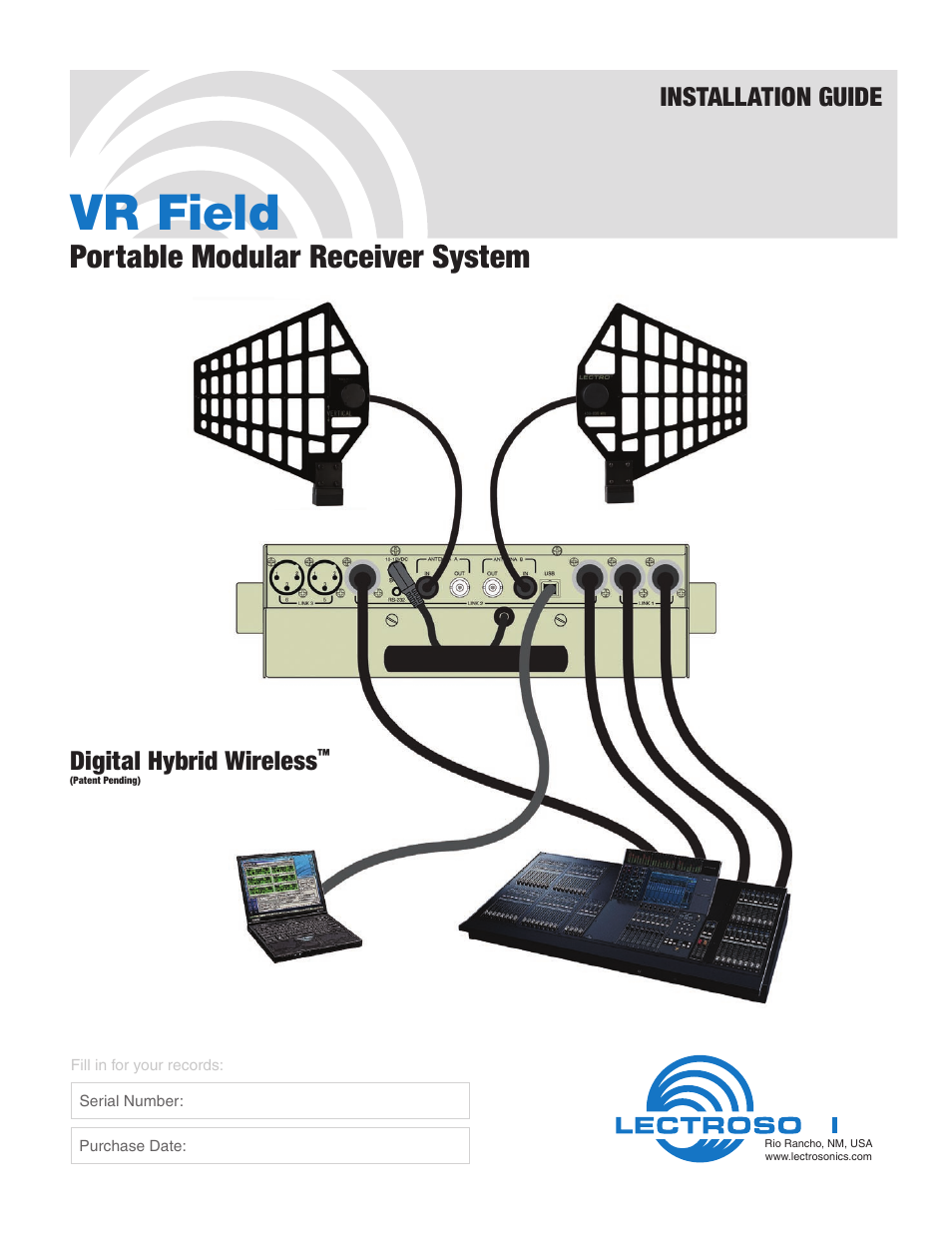 Lectrosonics VRFIELD (Narrowband) User Manual | 28 pages