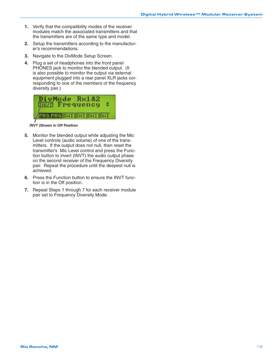 Lectrosonics VRFIELD (Narrowband) User Manual | Page 15 / 28