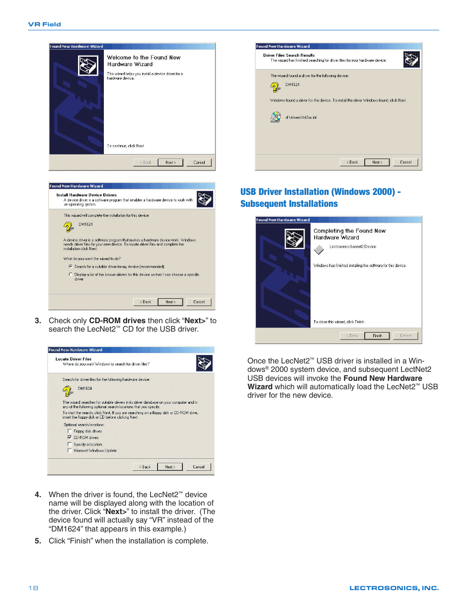 Lectrosonics VRFIELD (Narrowband) User Manual | Page 18 / 28