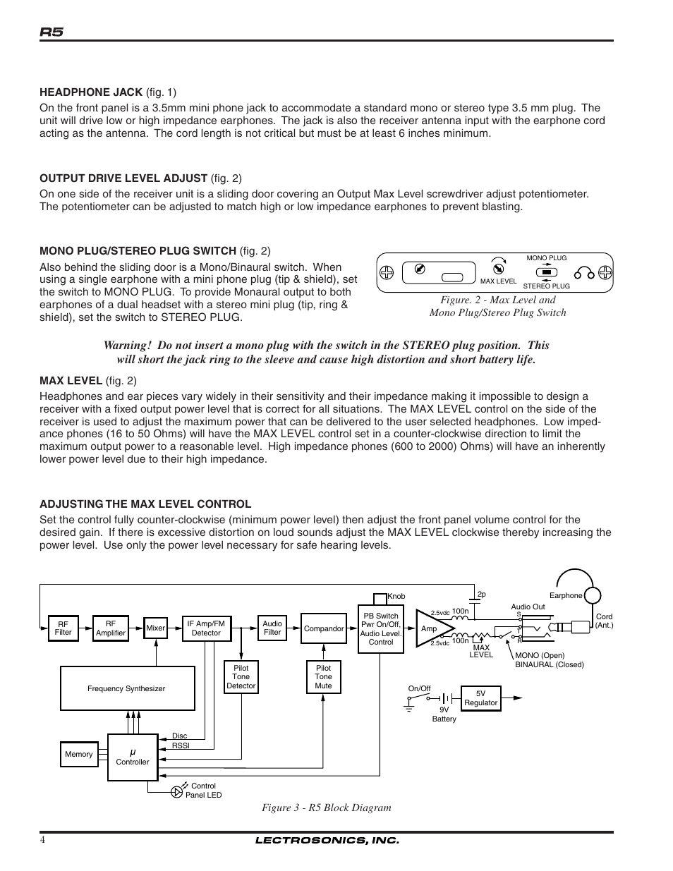 Figure 3 - r5 block diagram | Lectrosonics R5 User Manual | Page 4 / 10