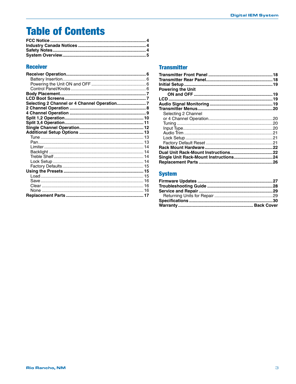 Lectrosonics Quadra User Manual | Page 3 / 32