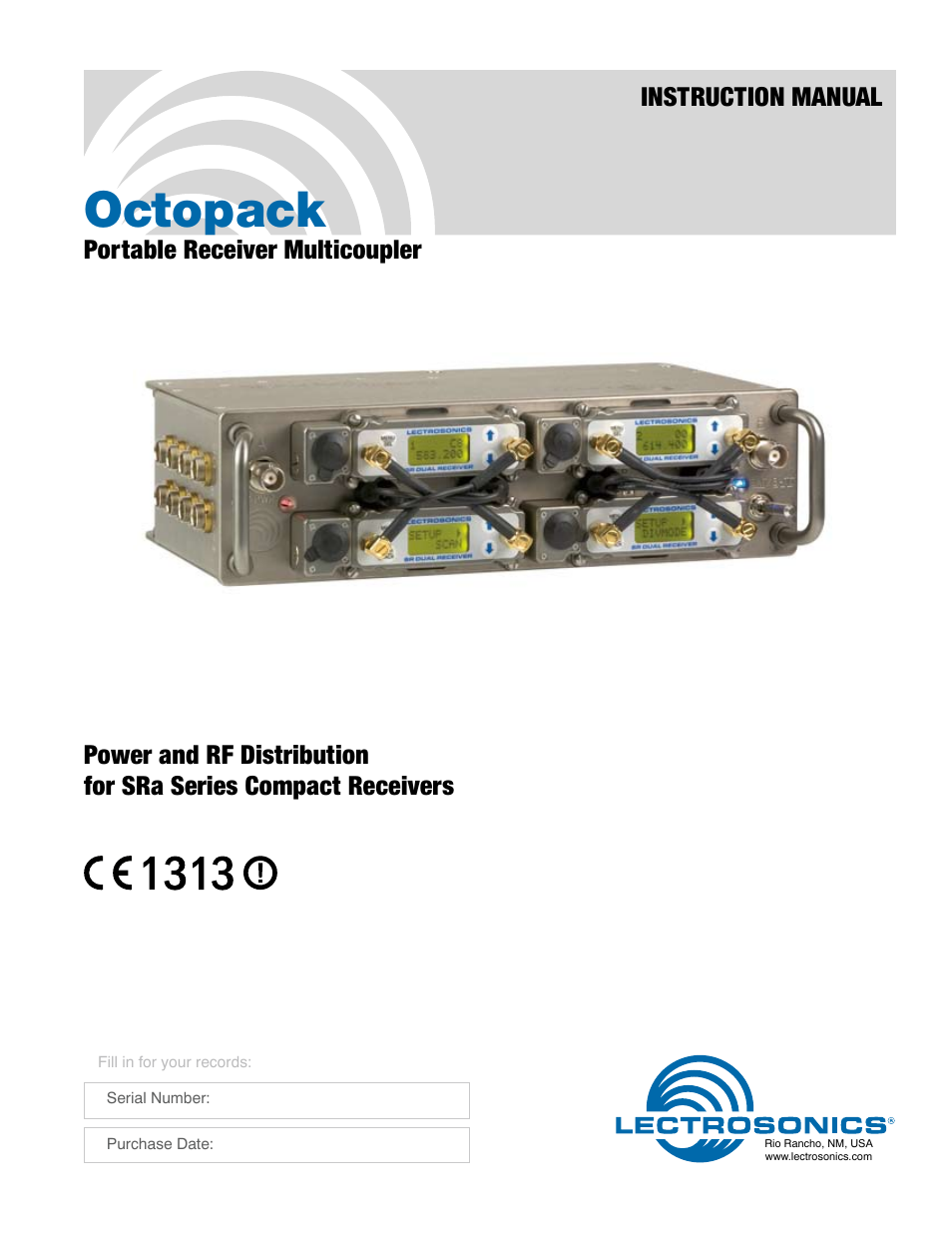 Lectrosonics Octopack User Manual | 20 pages