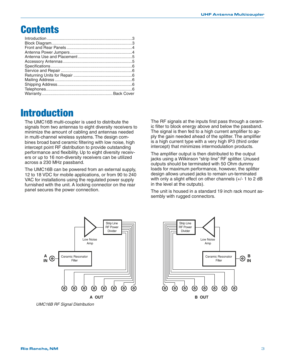 Lectrosonics UMC16b User Manual | Page 3 / 8