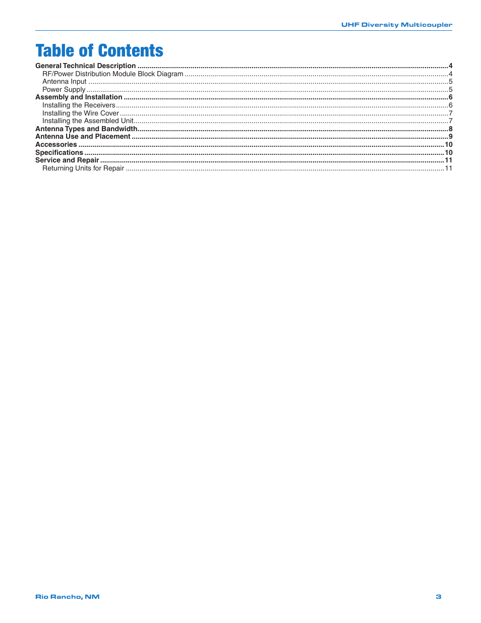 Lectrosonics UMCWB User Manual | Page 3 / 12