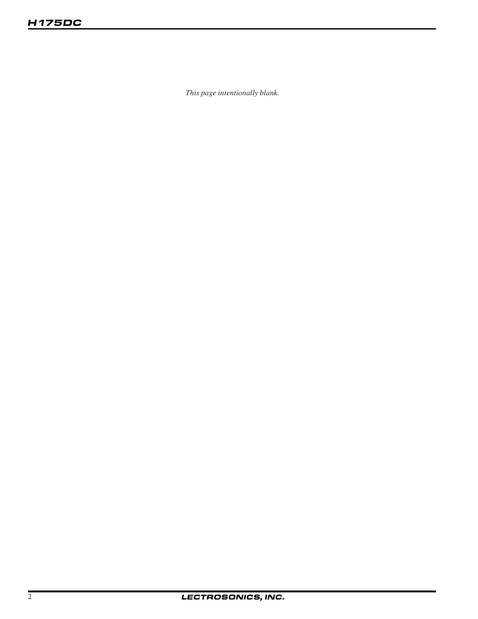 Lectrosonics H175DC User Manual | Page 2 / 12