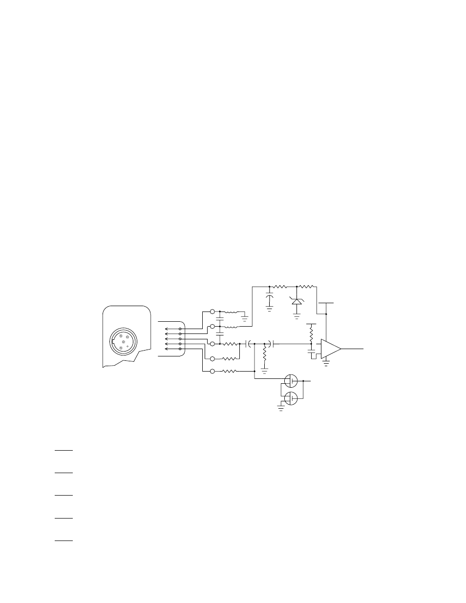 M185 input jack wiring, Figure 4 - m185 input connector and schematic, M185 transmitter equivalent input circuit | Lectrosonics M185 User Manual | Page 8 / 12