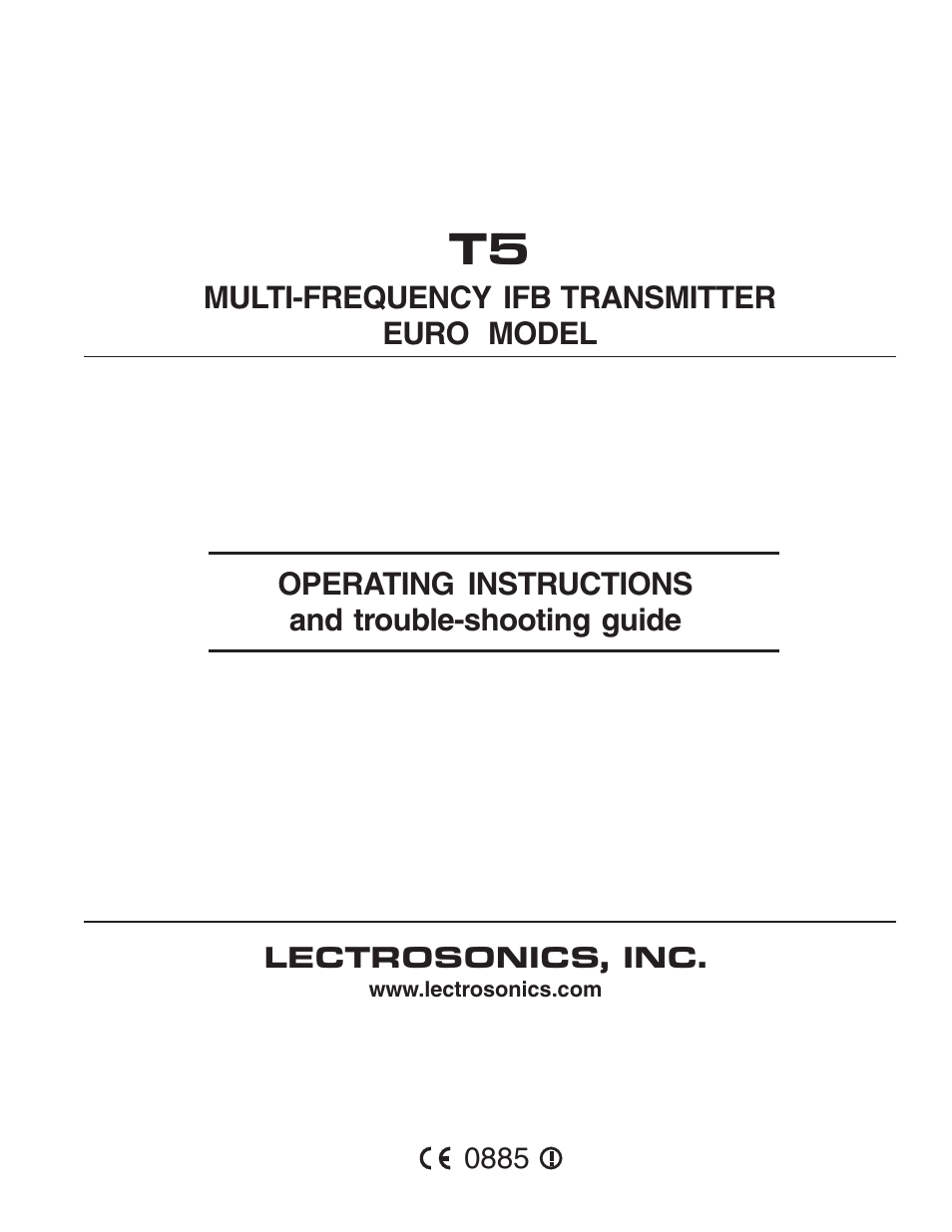 Lectrosonics IFBT5 User Manual | 12 pages