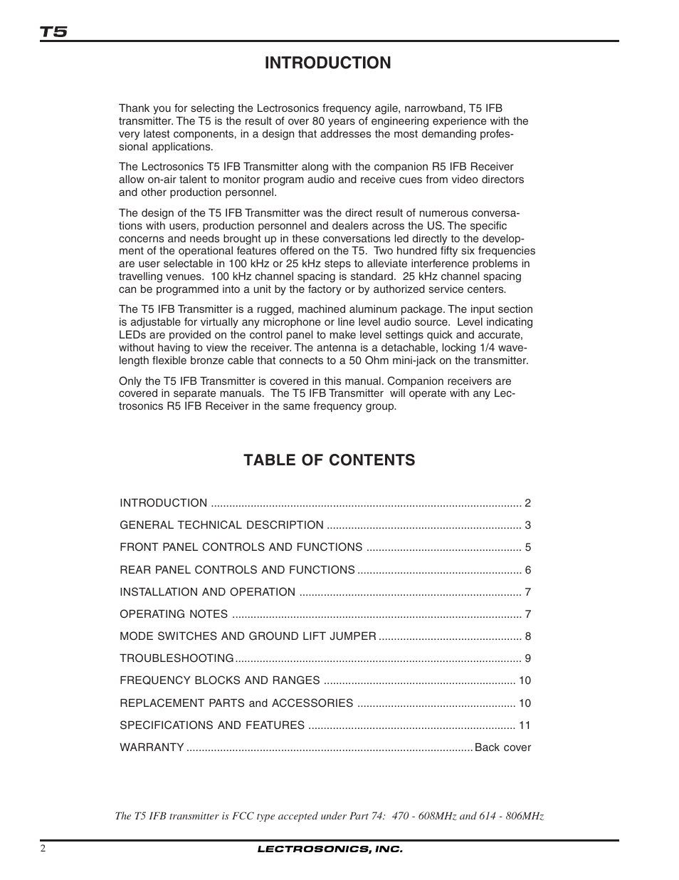 Lectrosonics IFBT5 User Manual | Page 2 / 12