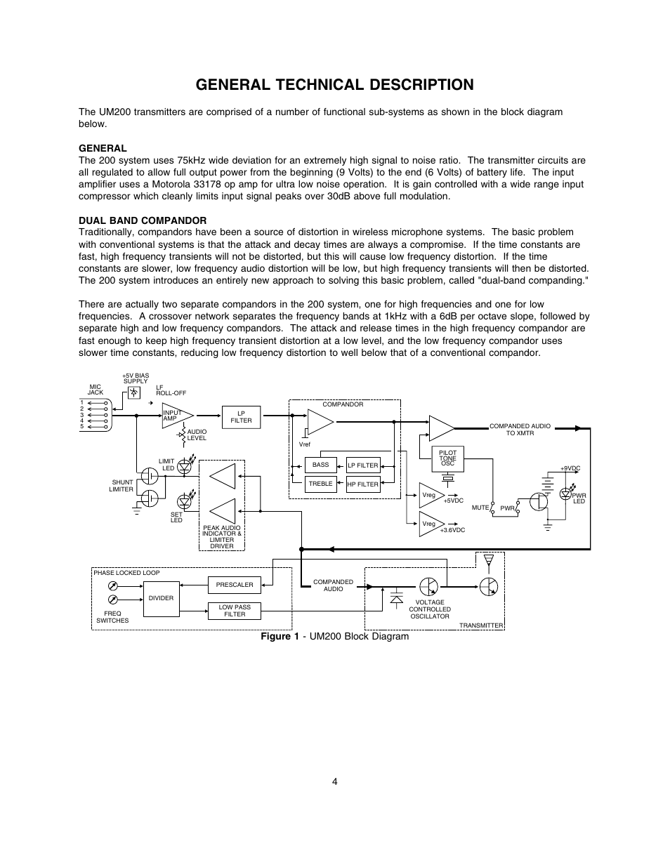 General technical description | Lectrosonics UM200 User Manual | Page 4 / 14
