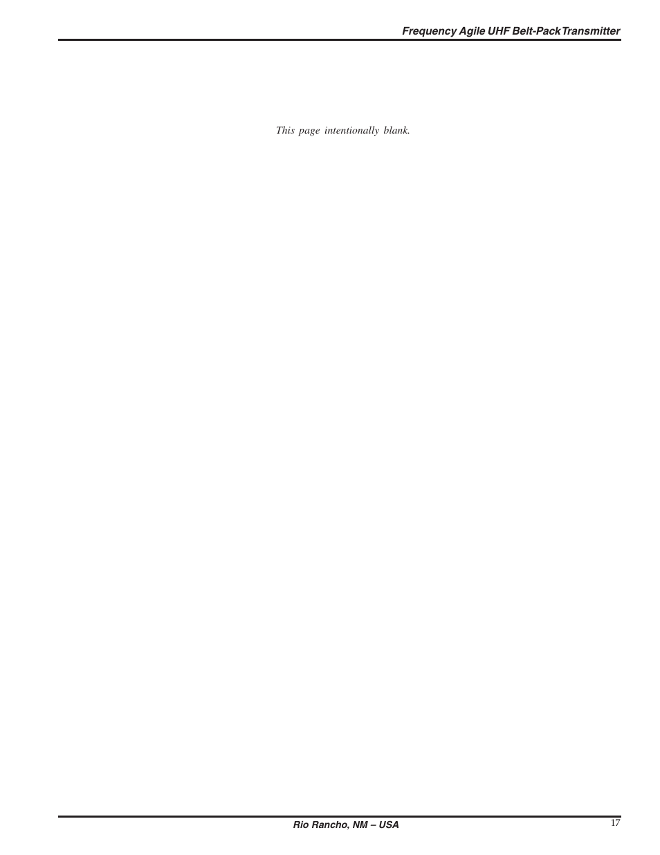 Lectrosonics UM200b User Manual | Page 17 / 18