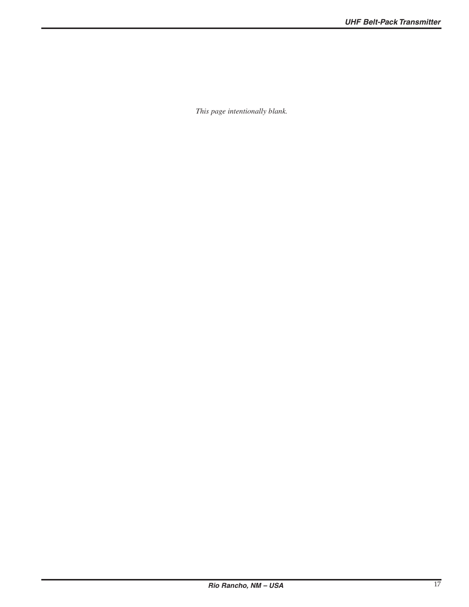 Lectrosonics UM250b User Manual | Page 17 / 18