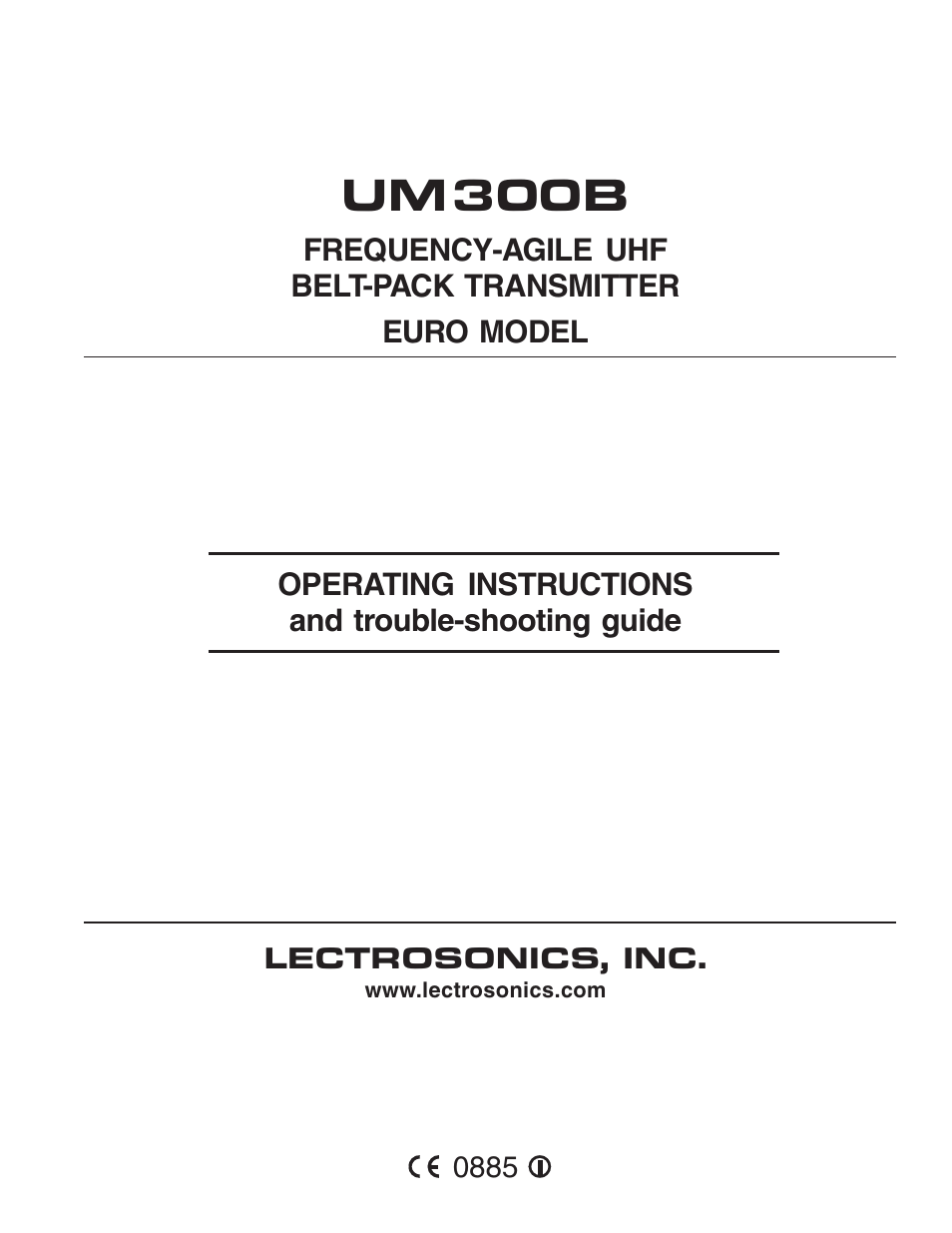 Lectrosonics UM300b User Manual | 16 pages