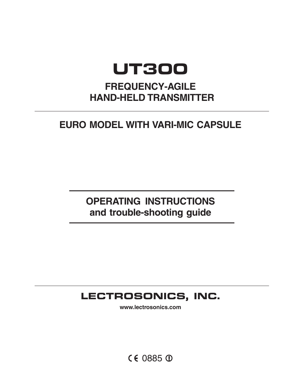 Lectrosonics UT300VM User Manual | 14 pages