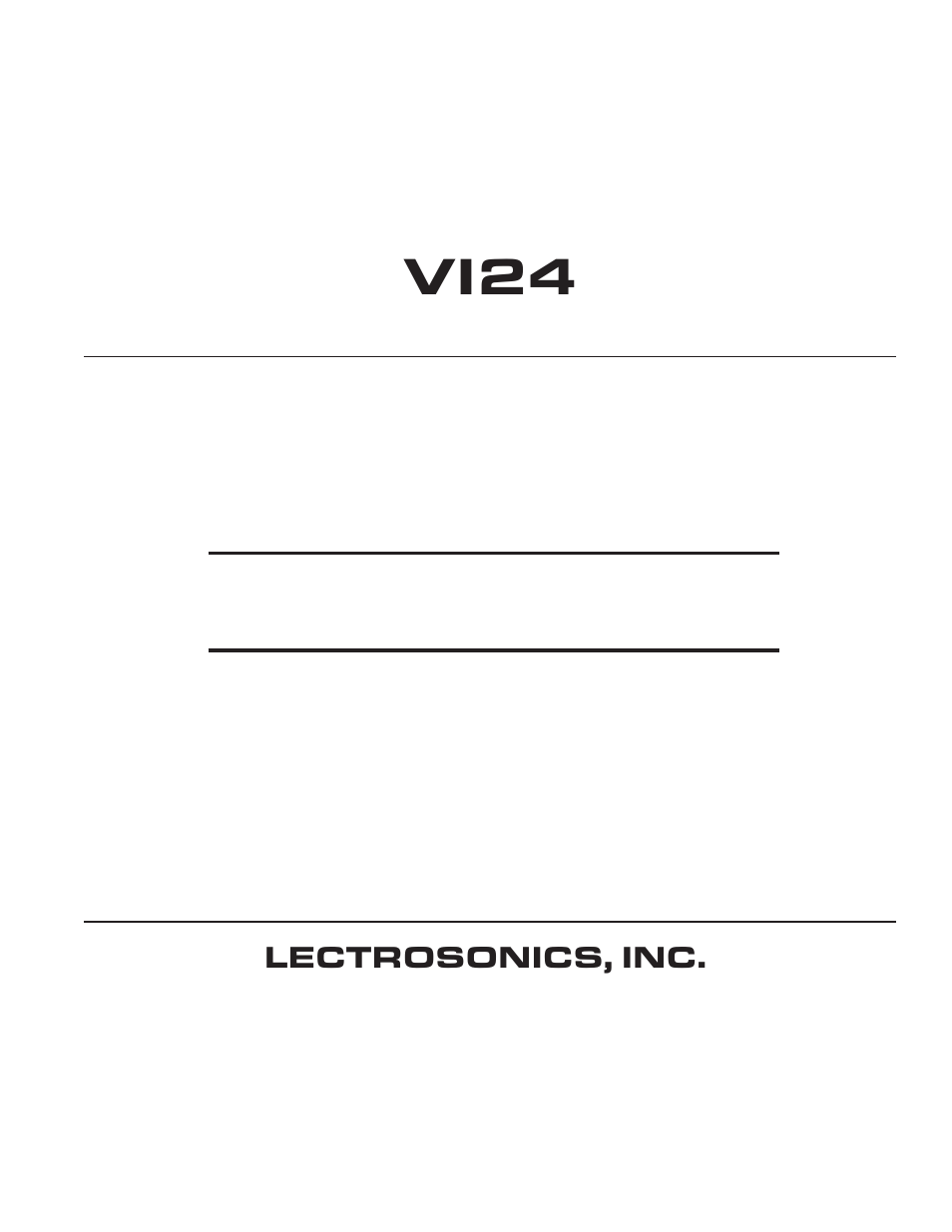 Lectrosonics VI24 User Manual | 16 pages