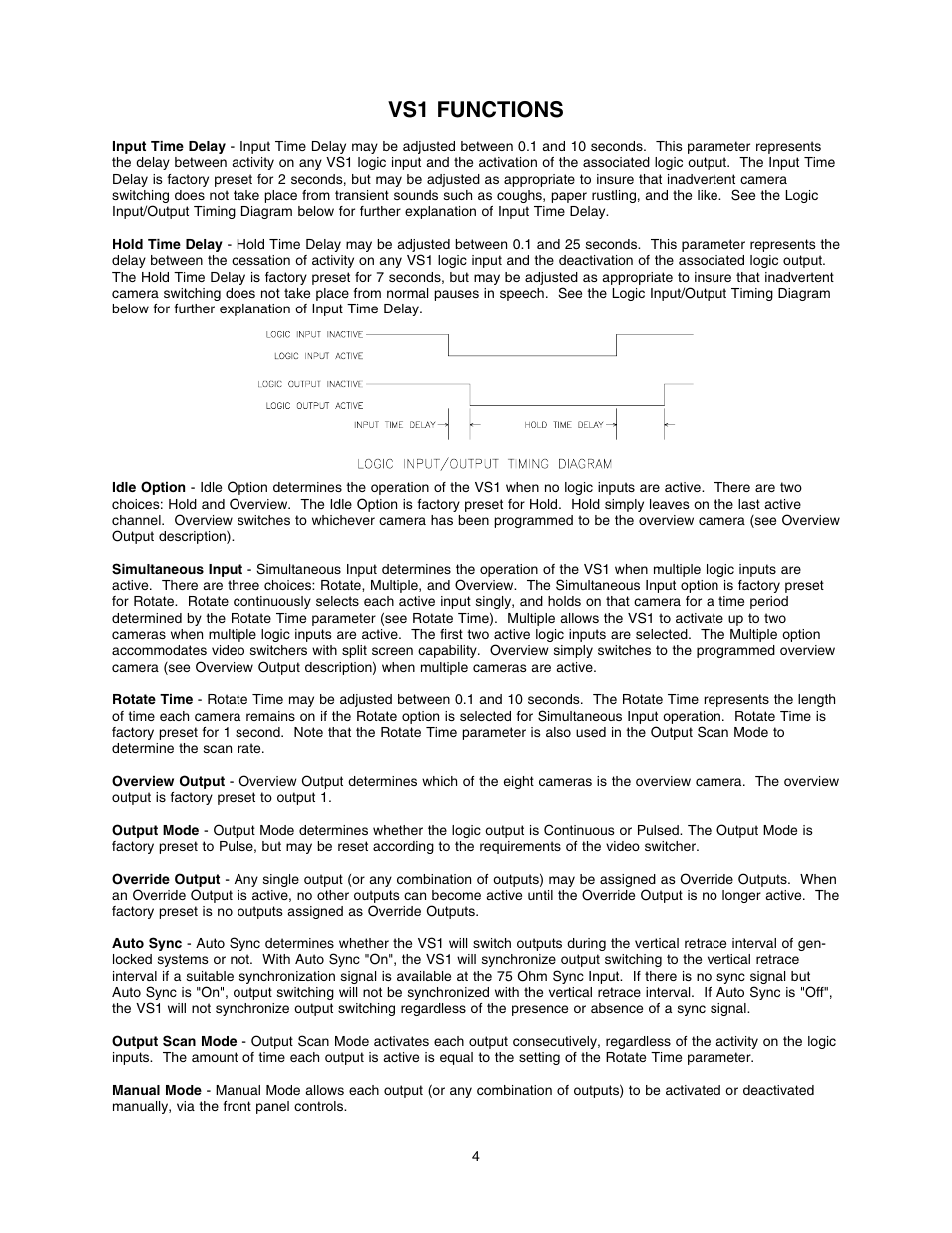 Vs1 functions | Lectrosonics VS1 User Manual | Page 4 / 12