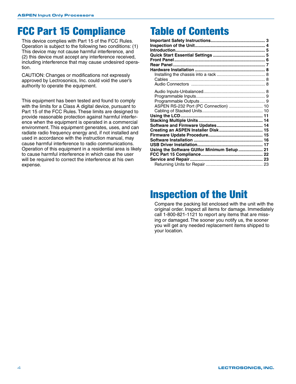 Lectrosonics SPN32i User Manual | Page 4 / 20