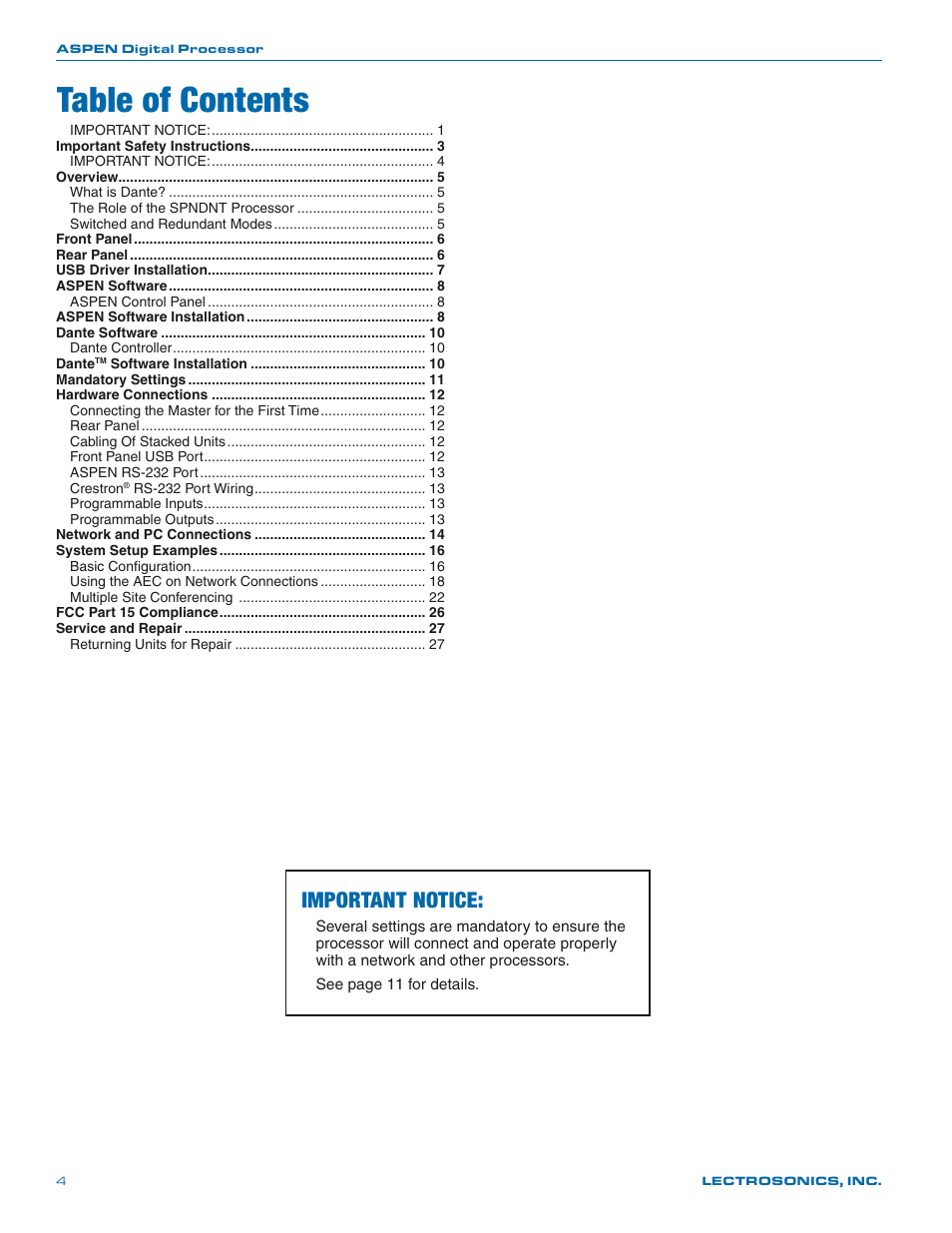 Lectrosonics SPNDNT User Manual | Page 4 / 28