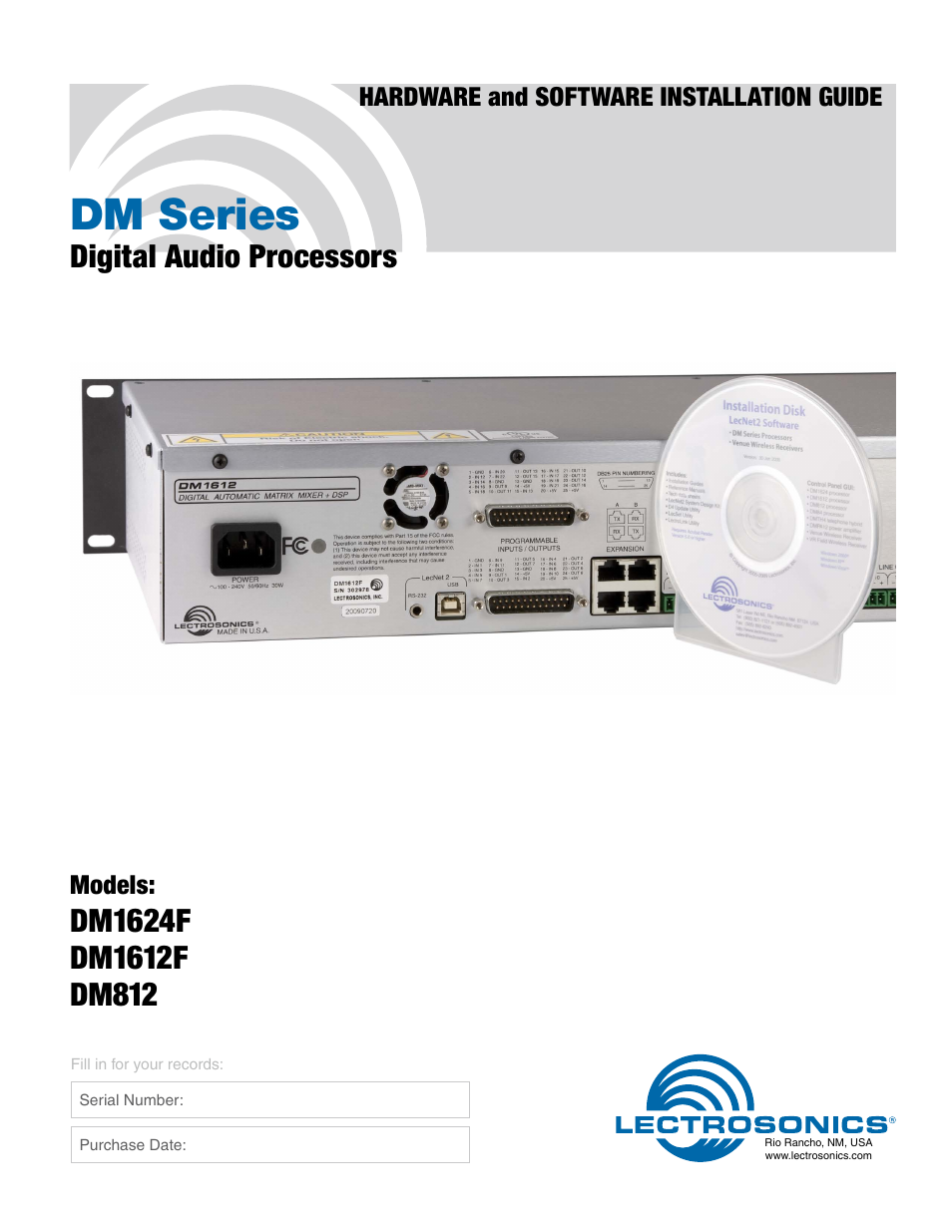 Lectrosonics DM812 User Manual | 16 pages