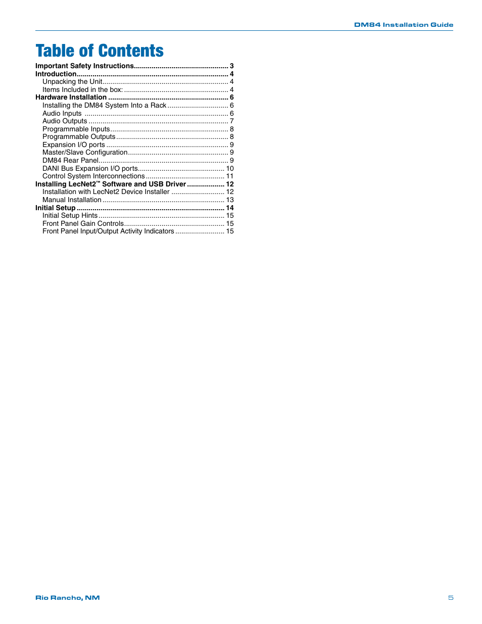Lectrosonics DM84 User Manual | Page 5 / 16