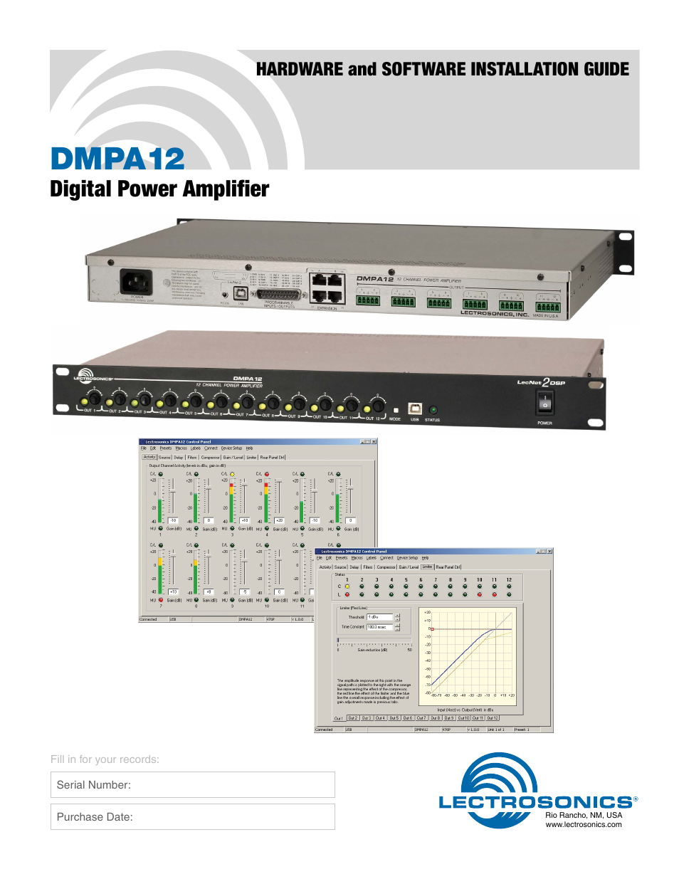 Lectrosonics DMPA12 User Manual | 20 pages