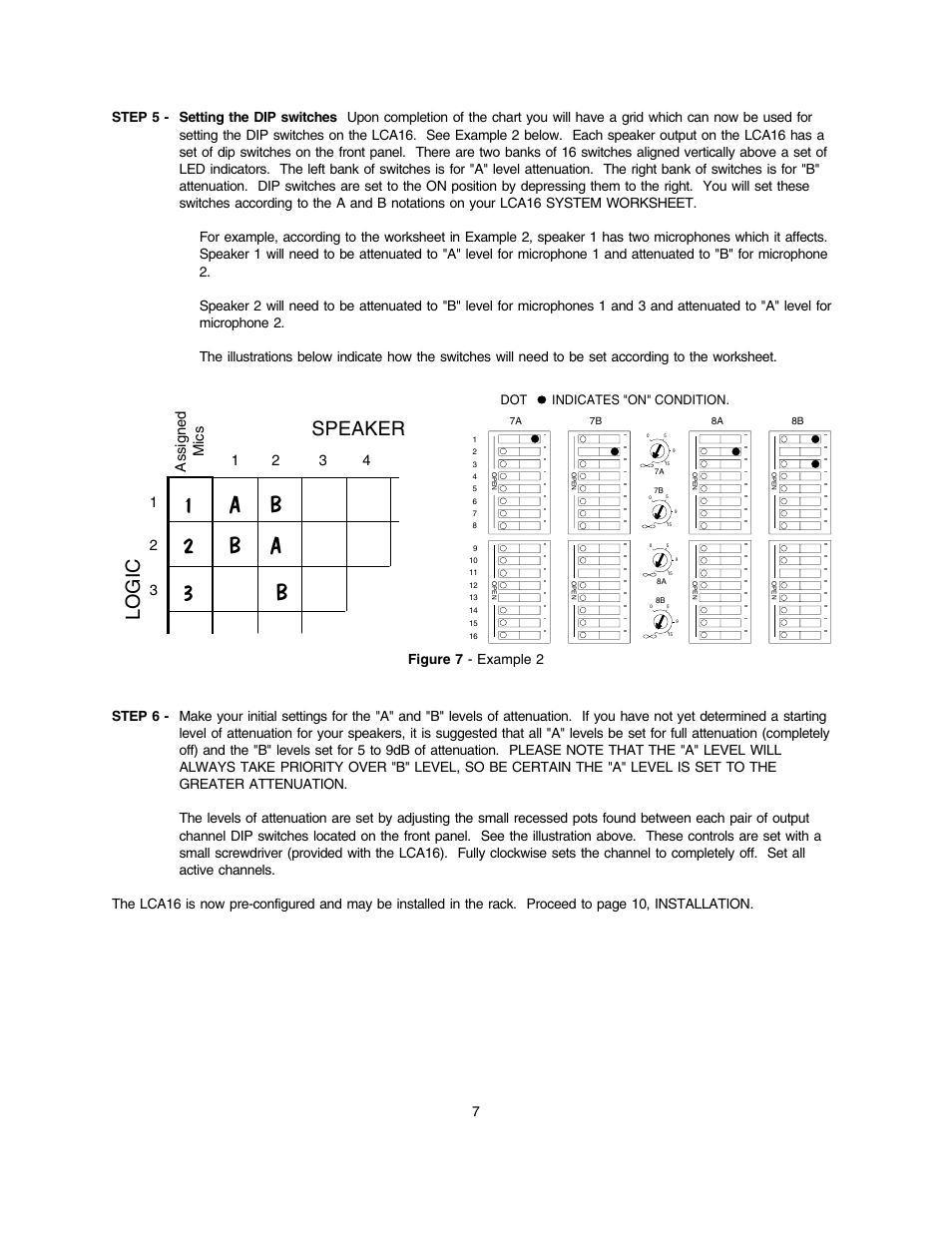 Speaker, Logi c, Assi gn ed mi c s | Lectrosonics LCA16 User Manual | Page 8 / 18