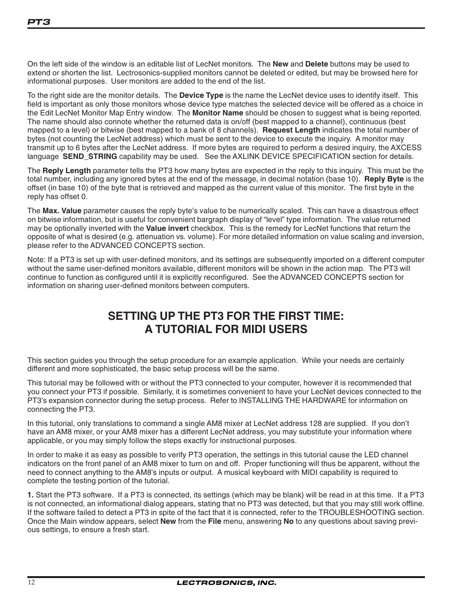 Lectrosonics PT3 User Manual | Page 12 / 30