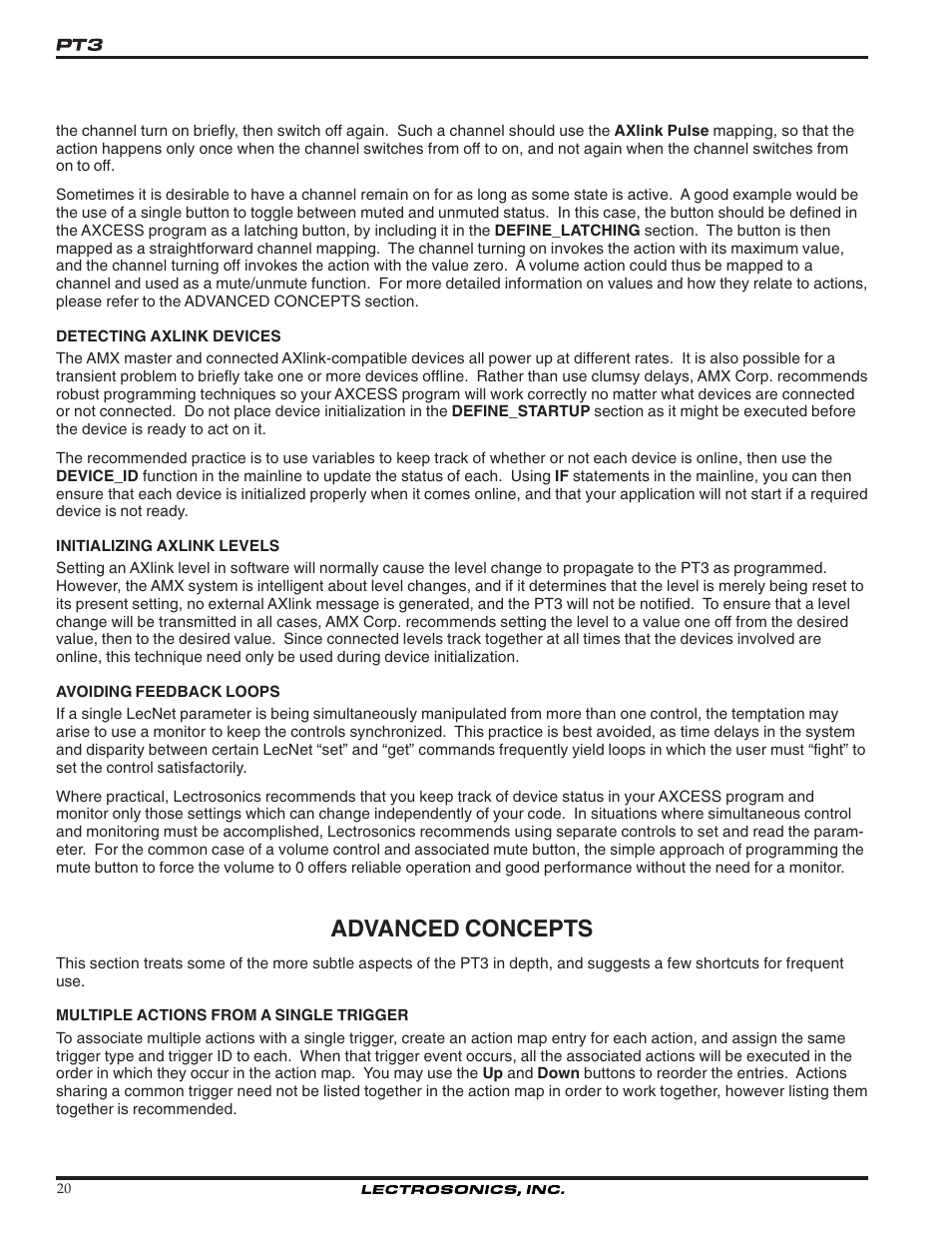 Advanced concepts | Lectrosonics PT3 User Manual | Page 20 / 30