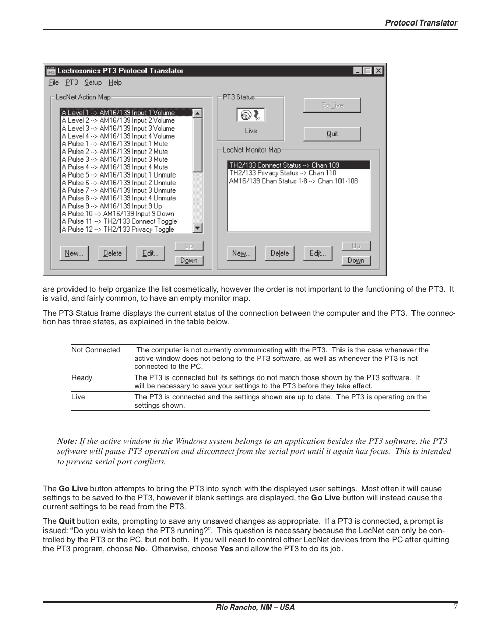 Lectrosonics PT3 User Manual | Page 7 / 30