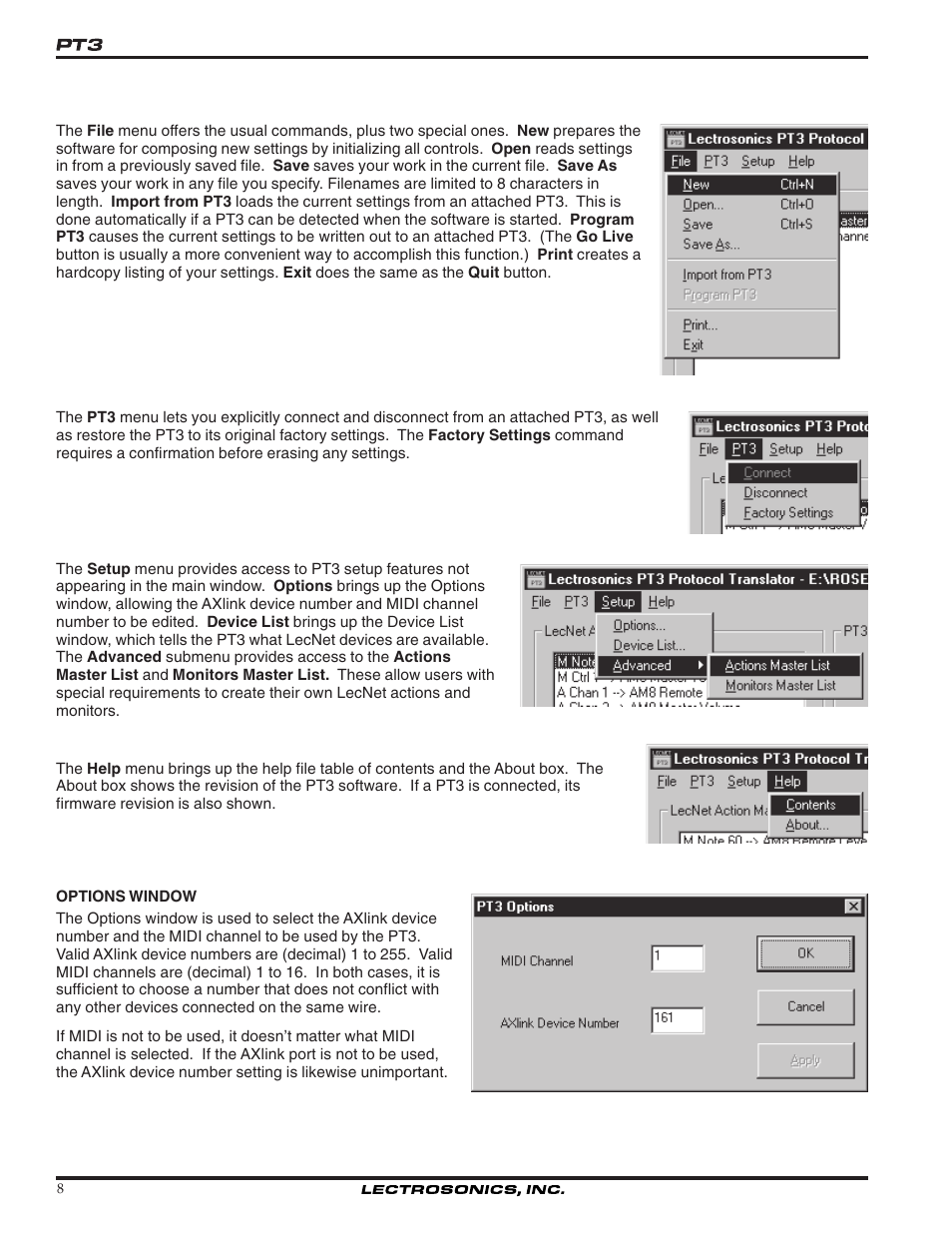 Lectrosonics PT3 User Manual | Page 8 / 30