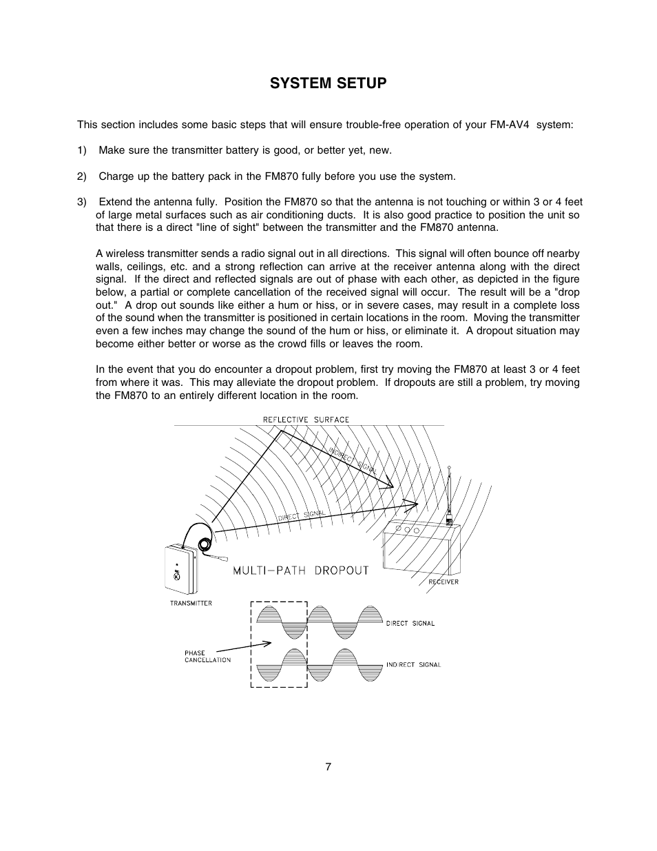 System setup | Lectrosonics FM870 User Manual | Page 8 / 18