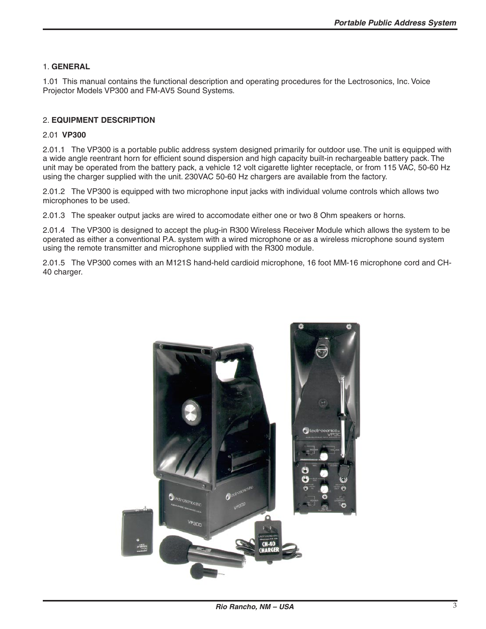 Lectrosonics VP300W User Manual | Page 3 / 12