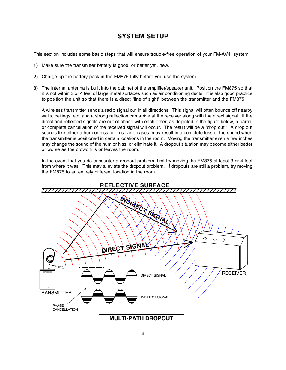 System setup | Lectrosonics FM875 User Manual | Page 8 / 18