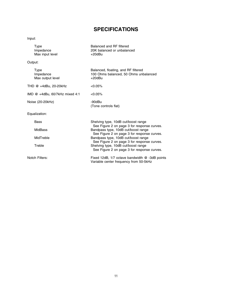 Specifications | Lectrosonics LE Series User Manual | Page 12 / 13