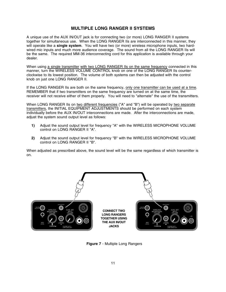 Multiple long ranger ii systems, Figure 7 - multiple long rangers 11 | Lectrosonics Long Ranger II User Manual | Page 12 / 18