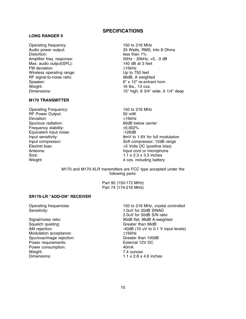 Lectrosonics Long Ranger II User Manual | Page 16 / 18