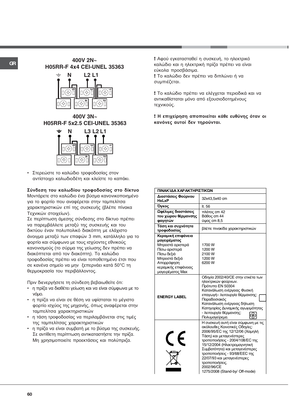 Ariston CE6VM3 R/HA User Manual | Page 60 / 68