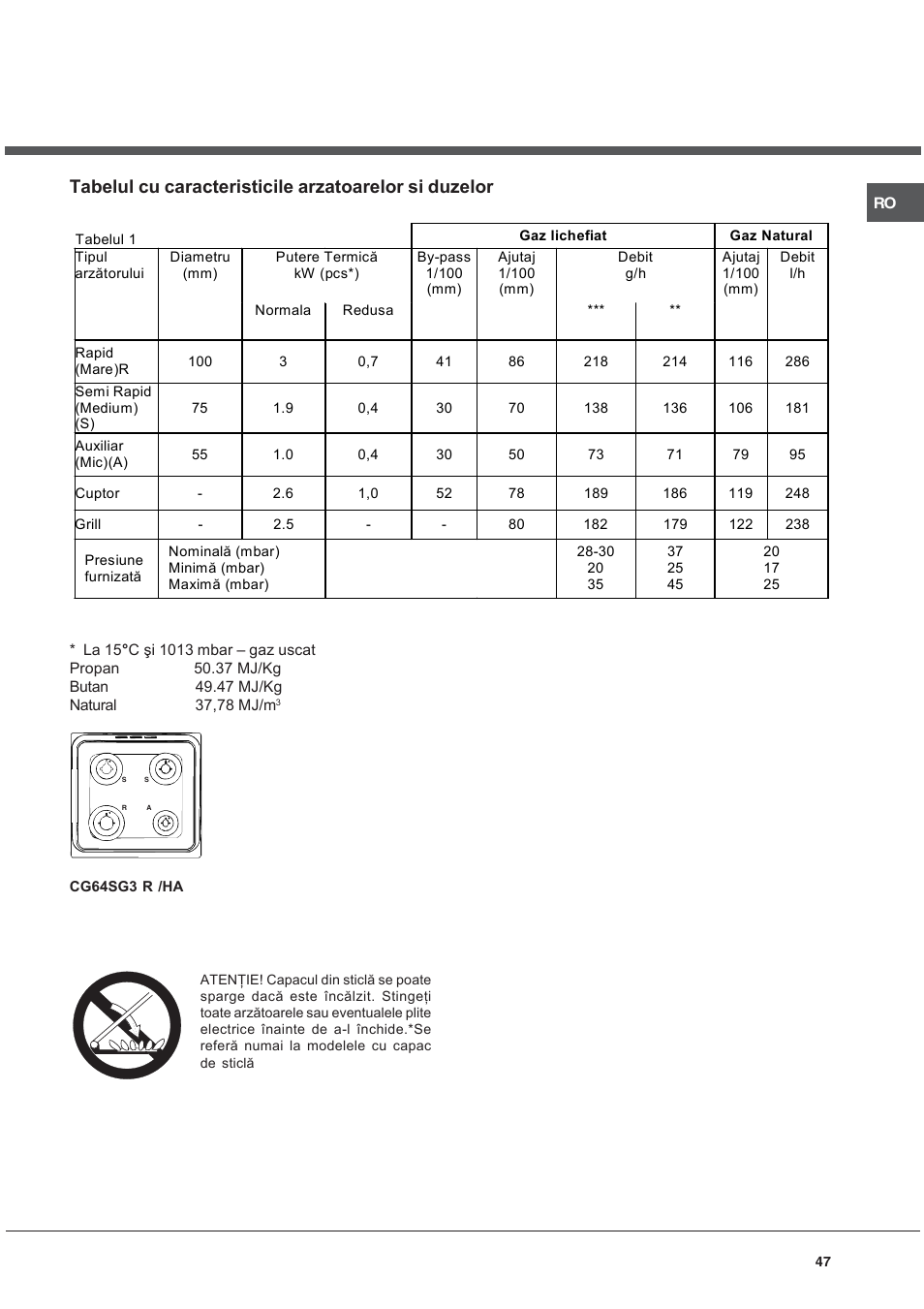 Ariston CG64SG3 User Manual | Page 47 / 68