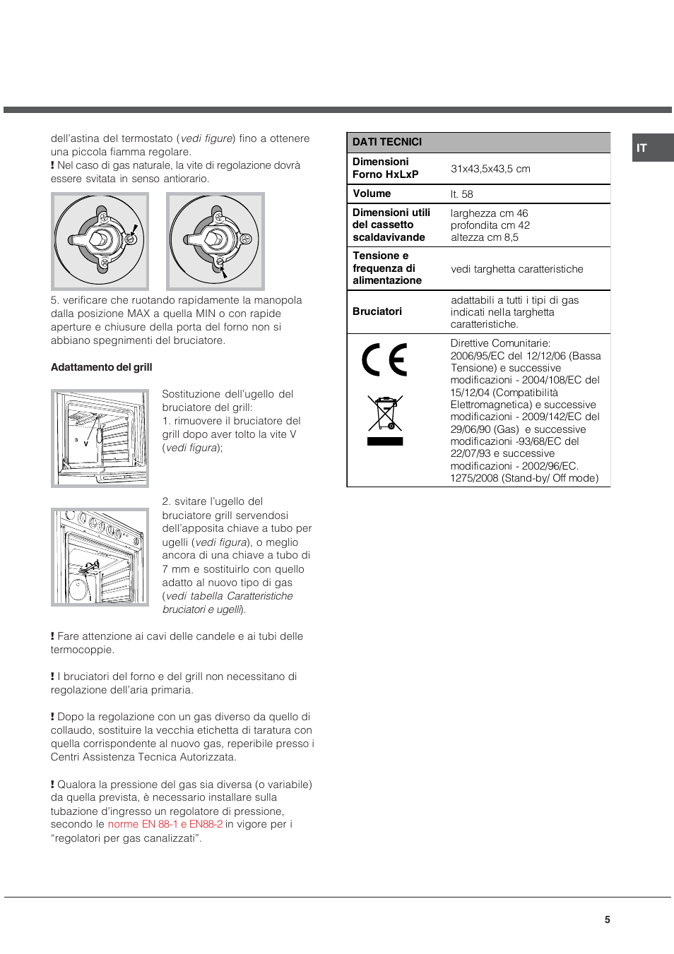 Ariston CG64SG3 User Manual | Page 5 / 68
