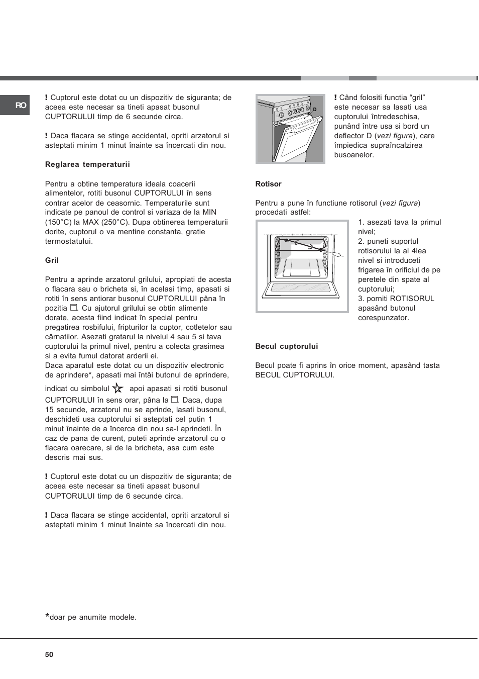 Ariston CG64SG3 User Manual | Page 50 / 68