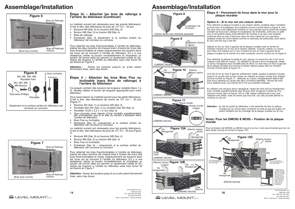 Assemblage/installation | Level Mount MC55 User Manual | Page 14 / 14