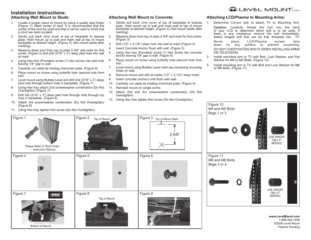 Installation instructions | Level Mount DC42SM User Manual | Page 2 / 9