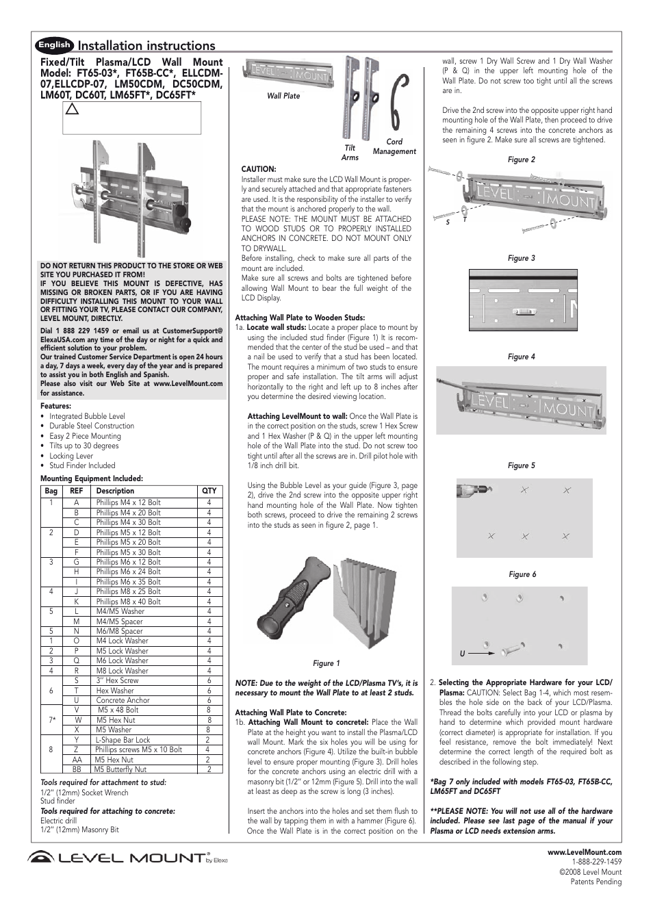 Level Mount LM50HDCC User Manual | 12 pages