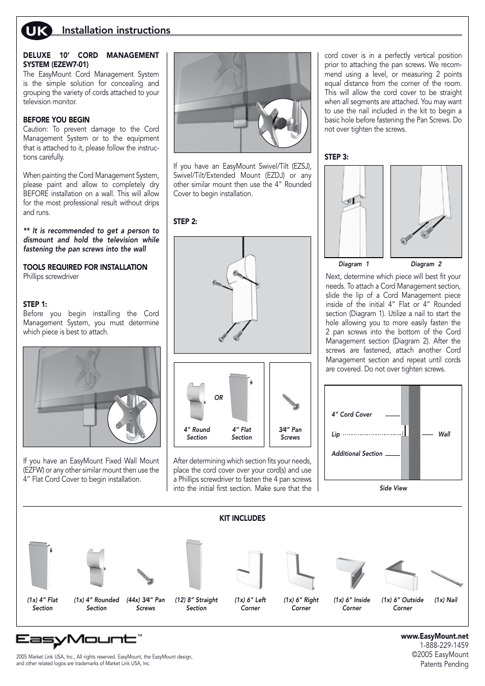 Level Mount ELEW7-07 User Manual | 6 pages