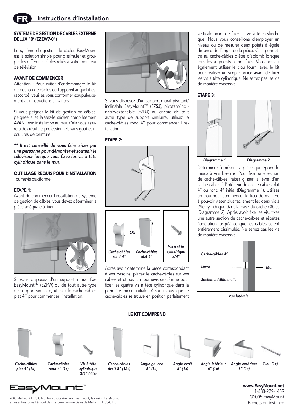 Instructions d’installation | Level Mount ELEW7-07 User Manual | Page 5 / 6