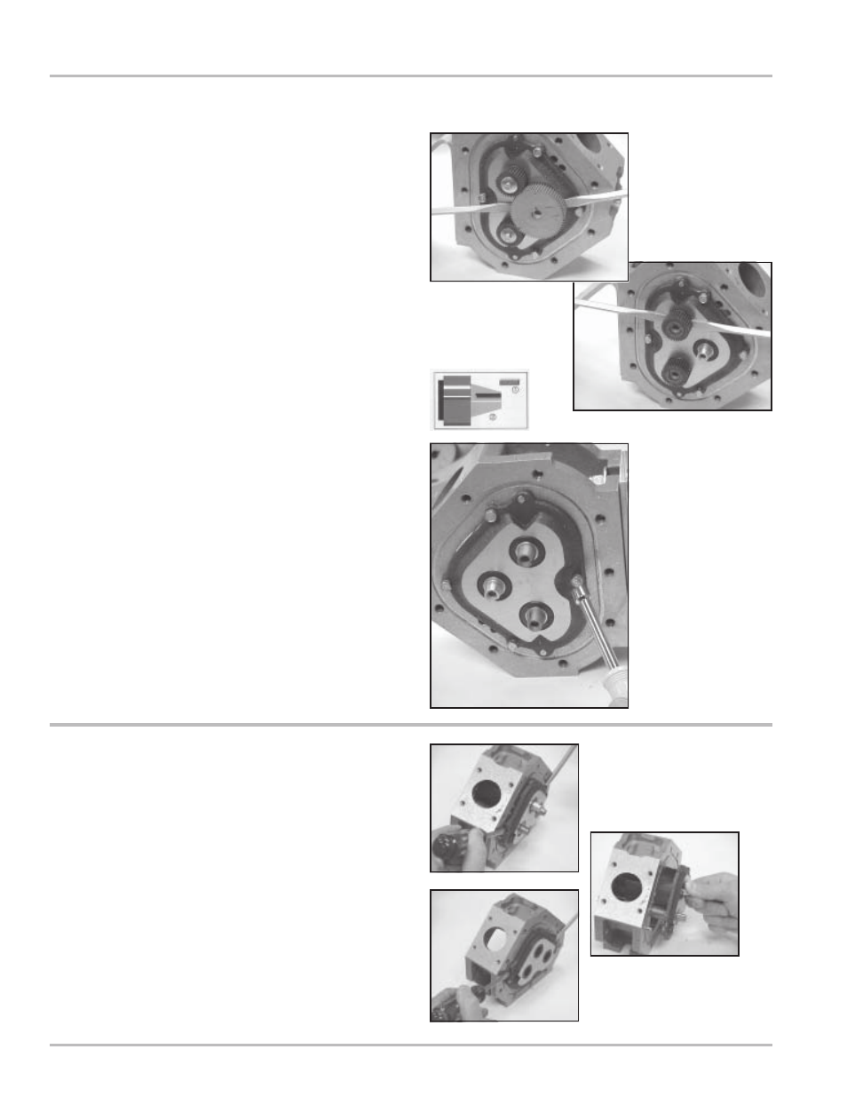 Removing the non-corroded rotor gears, Removing the bearing plates and rotors | Liquid Controls MA4 Meter User Manual | Page 20 / 32