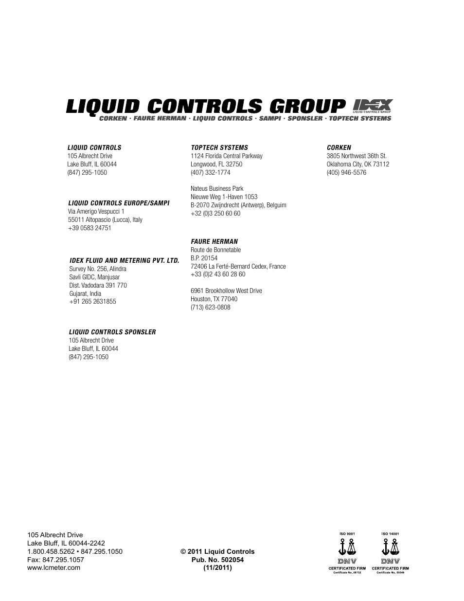 Liquid Controls CIM100 User Manual | Page 16 / 16