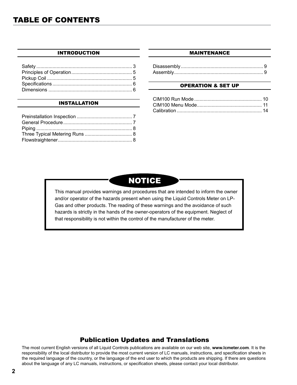 Liquid Controls CIM100 User Manual | Page 2 / 16