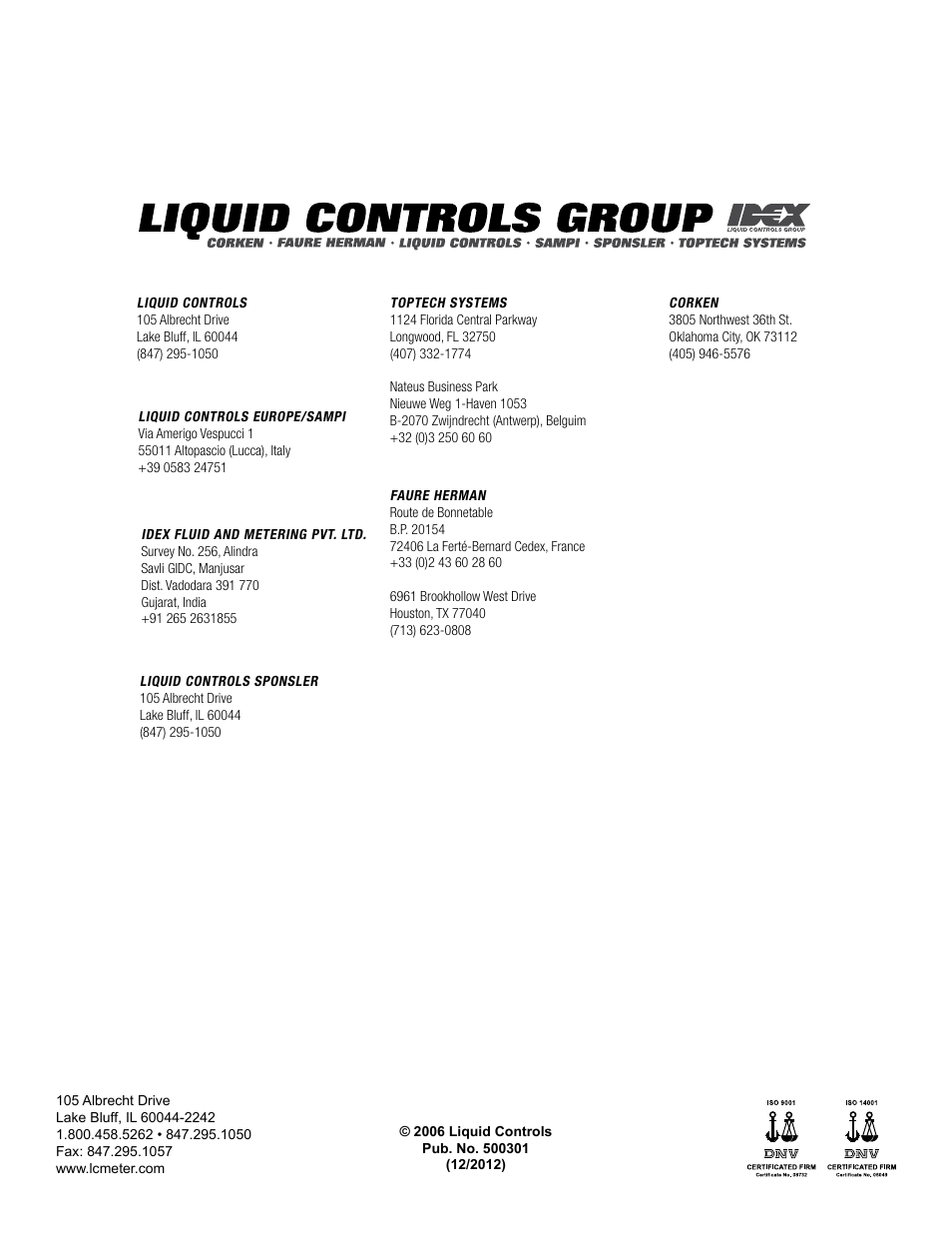 Liquid Controls LCRII Install E3650-E3651 Series User Manual | Page 40 / 40