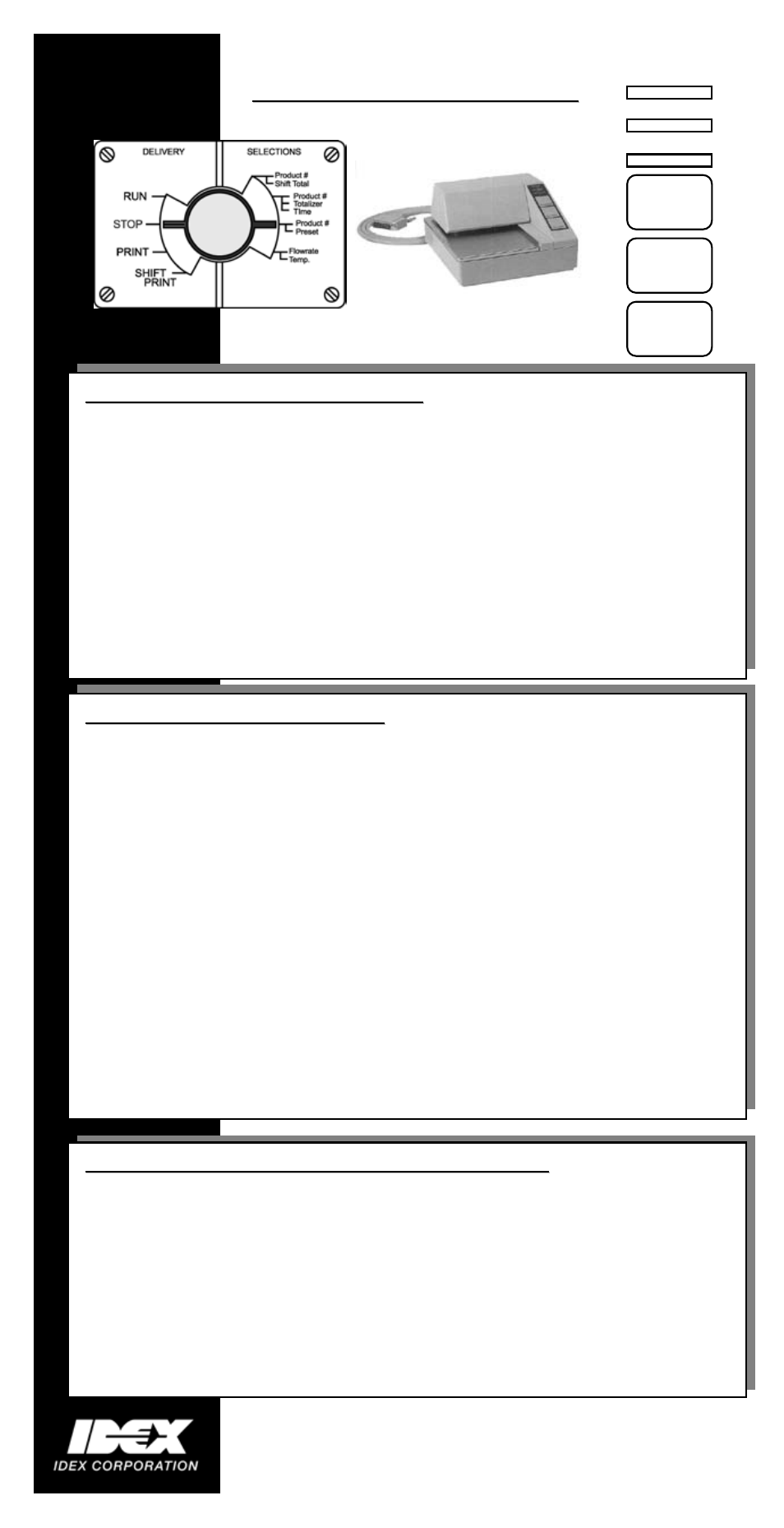 Liquid Controls LCR-II - Quick Reference User Manual | 2 pages